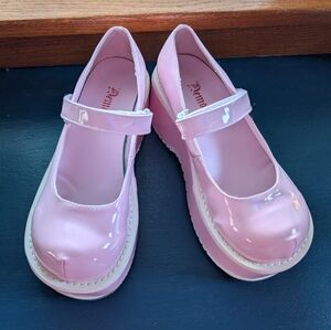 Demonia Dollie Pink Platform Shoes - Size 9